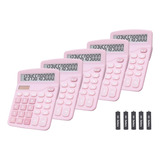 Calculadora De Escritorio Bestwya 12 Digitos Lcd X5 Rosa