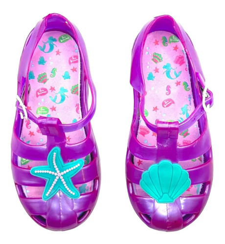 Huarache De Plástico Entrenador Para Niña  Sirenita Disney  | MercadoLibre