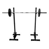 Jaula Squat Rack + Barra Olimpica 20kg + 40 Kg Discos Engom