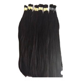 Cabelo Humano Megahair Liso Brasileiro Preto 60/65cm 100gr