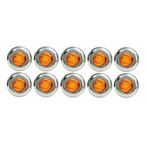 10pzs Led Camión Remolque Luz Redondas 3/4 Luces Marcadoras