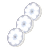 3pcs Luz Led Con Sensor De Movimiento 0.5w 3 Modos