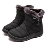 Lazhu Men's Women's Snow Boots Lined With