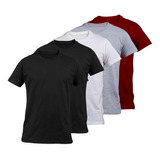 Pack X 5 Remera Basica Hombre Manga Corta Lisa 100% Algodon