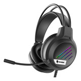 Fone De Ouvido Headset Gamer Evolut Lesh Eg-306 Led Rainbow Compatível Pc Notebook Ps4 Ps5 Xbox One Series