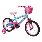 Bicicleta Infantil Feminina Aro 16 Sophie Menina Cor Azul-claro Tamanho Do Quadro Crianças De 3 A 7 Anos