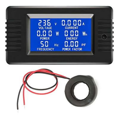 - Medidor Consumo Electrico 6 En 1 Fp Vac Iac Watts Kwh