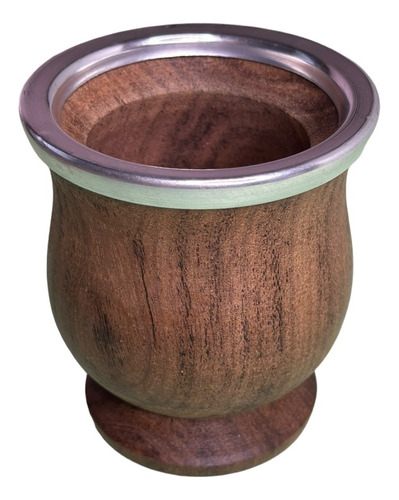 Mate Madera Algarrobo Con Virola Aluminio Copa