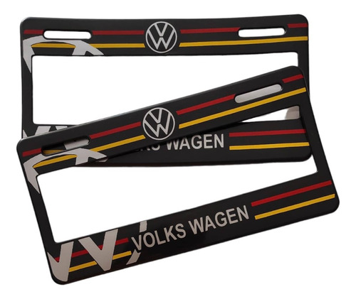 Par De Portaplacas Generico Volkswagen Vw Nuevo Logo