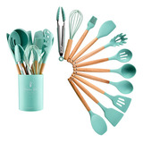 Juego De Utensilios De Cocina Set 12pz Silicon Organizador