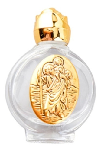 Botella De Agua Bendita Virgin Icon, Oro Antiguo