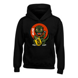 Hoodie Buzo Capota Godzilla Monstruo Black Series Saco 