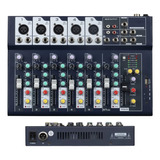 Weymic Mezclador Profesional | 7 Canales Y 2 Buses | Usb Aud