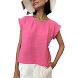 Blusa Crepe Con Volados Muniekshop