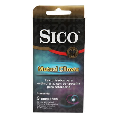 Sico Mutual Climax 1 Blister 3 Preservativos | MercadoLibre