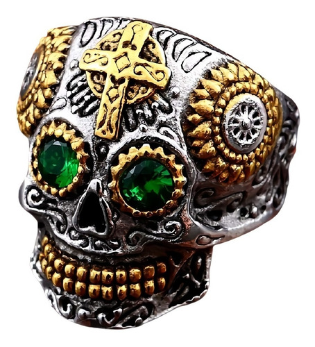 Anillo Cráneo Calavera Skull Rock En Acero Inoxidable Hombre