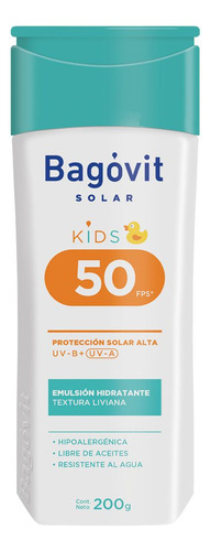 Bagovit Protector Solar Alta Emulsión Kids Fps50 200ml Niños