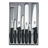 Cuchillo Victorinox Juego 7 Piezas Acero Inoxidable Suizo Color Negro