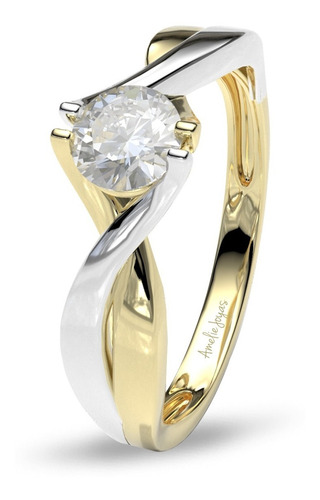 Anillo De Compromiso Bemus Amelie Joyas Diamante Natural 