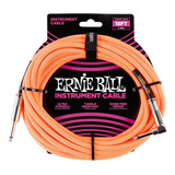Cable Ernie Ball Guitarra Plug Angulo-recto 5.49 Metros Tela