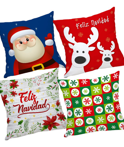 15 Cojínes Navideños 25cm Suaves Decoración Regalo Escuelas