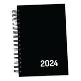 Agenda Executiva 2024 -10 Und- Anual Preta Capa Dura Wire-o Cor Da Capa Preto Liso