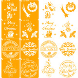 Stencil De Navidad 15x15 (8 Plantillas) Merry Cristmas F09