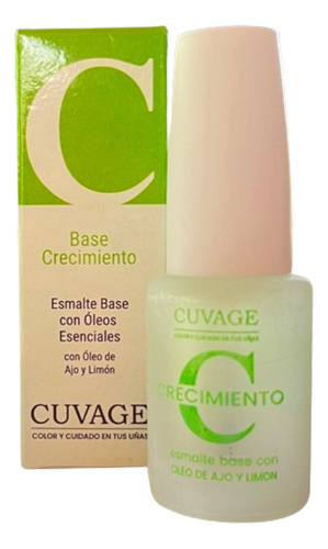 Esmalte Tratamiento Base Crecimiento Oleos Esenciales Cuvage