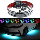 Luces Led Exterior Auto Rgb 4 Tiras Led Tuning Colores Auto 