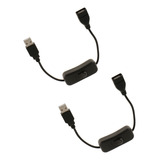 2x Usb Un Varón Al Cable Femenino Extenstion Interruptor De