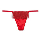 Calcinha Victorias Secret Fringe V-string Panty Com Strass