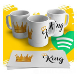 Plantillas Sublimación Tazas Parejas King & Queen