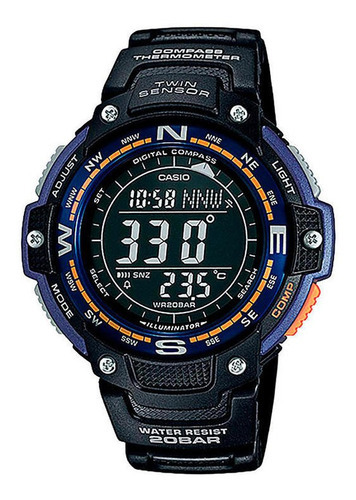 Reloj Negro Hombre Casio Outgear Sgw-100-2b Con