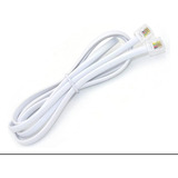 Cable Linea Telefono 2.1mts Rj11  Blanco (x 20 Unidades)