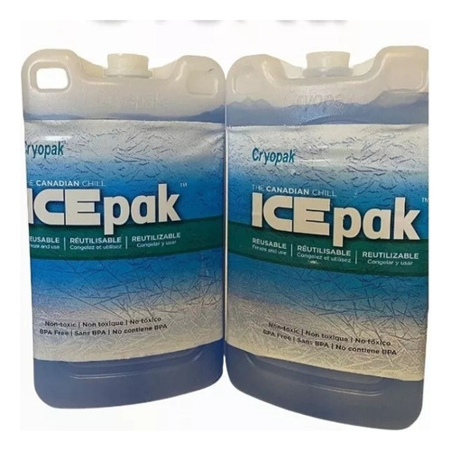 Set X 2 Pilas Gel Refrigerante Hielo Conserva Cadena Frio