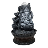 Fonte De Água Lord Ganesha Cascata 3 Quedas Decoração Jardim Cor Cinza Bivolt