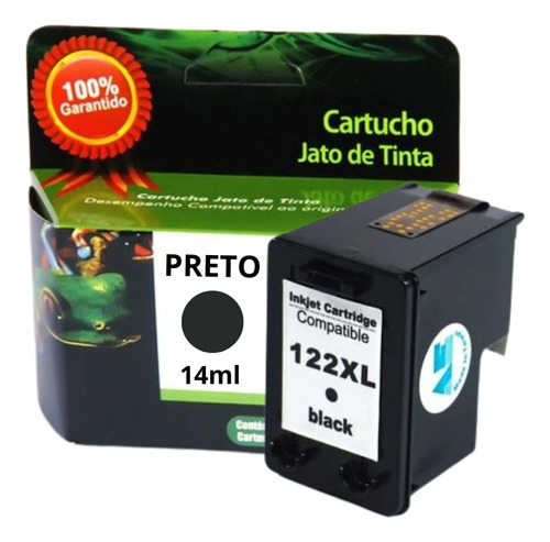 Cartucho 122xl Preto Compativel Hp Impressora 1000/2000/3000