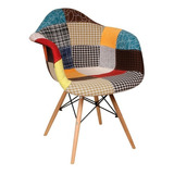 Sillón Patchwork Pata Eames Madera 