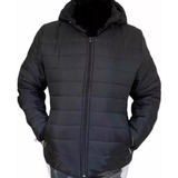 Campera Hombre Inflable Simil Pluma Con Capucha Desmontable