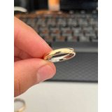 Uma Aliança Casamento Ouro 18k Encapada De 3mm Tradicional