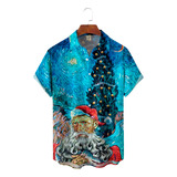 Camisa Hawaiana Unisex Para La Noche De Navidad, Camisa De P