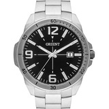Relógio Masculino Orient Mbss1394 P2sx Prata Mostrador Preto
