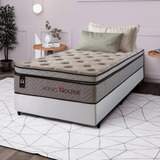 Cama Box Molas Ensacadas Liverpool Bege Solteiro 96x203x73