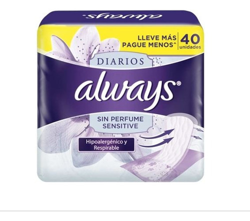 Always Sensitive 40 Protectores Diarios