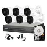 Kit 6 Camaras 2mp Metalicas 1080p Lite H265 P2p Baluns 2tb