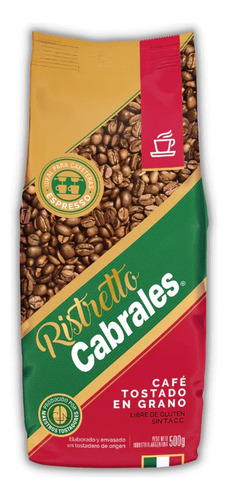 Cafe Cabrales Ristretto Tostado En Grano 500gr - Tienda Deli