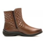 Botin Mujer Flexi Abullonado Cierre Lateral Tan - 48330