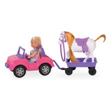 Muñeca Abby Con Su Poni Y Vehiculo Girls Pop Ik0471