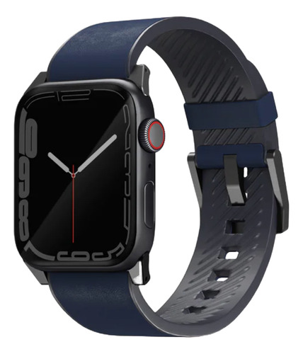 Correa De Cuero Para Apple Watch - Marca Uniq Modelo Straden - Color Azul