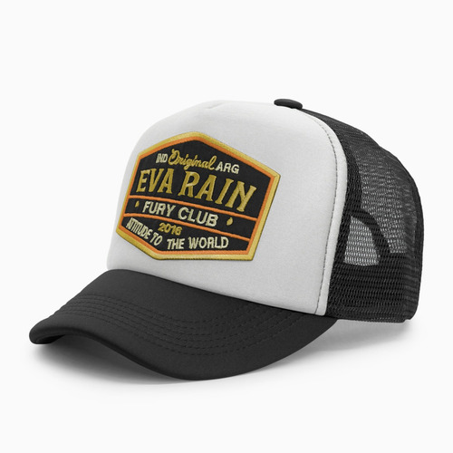 Gorra Bordado Negro Furyclub Hexagonal Original Eva Rain®